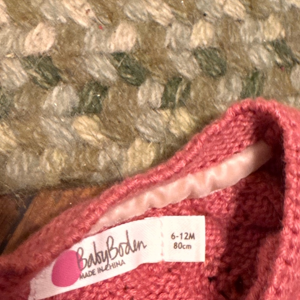 Baby Boden sweater cardigan size 6-12 months eyelet knitwear - Picture 4 of 4